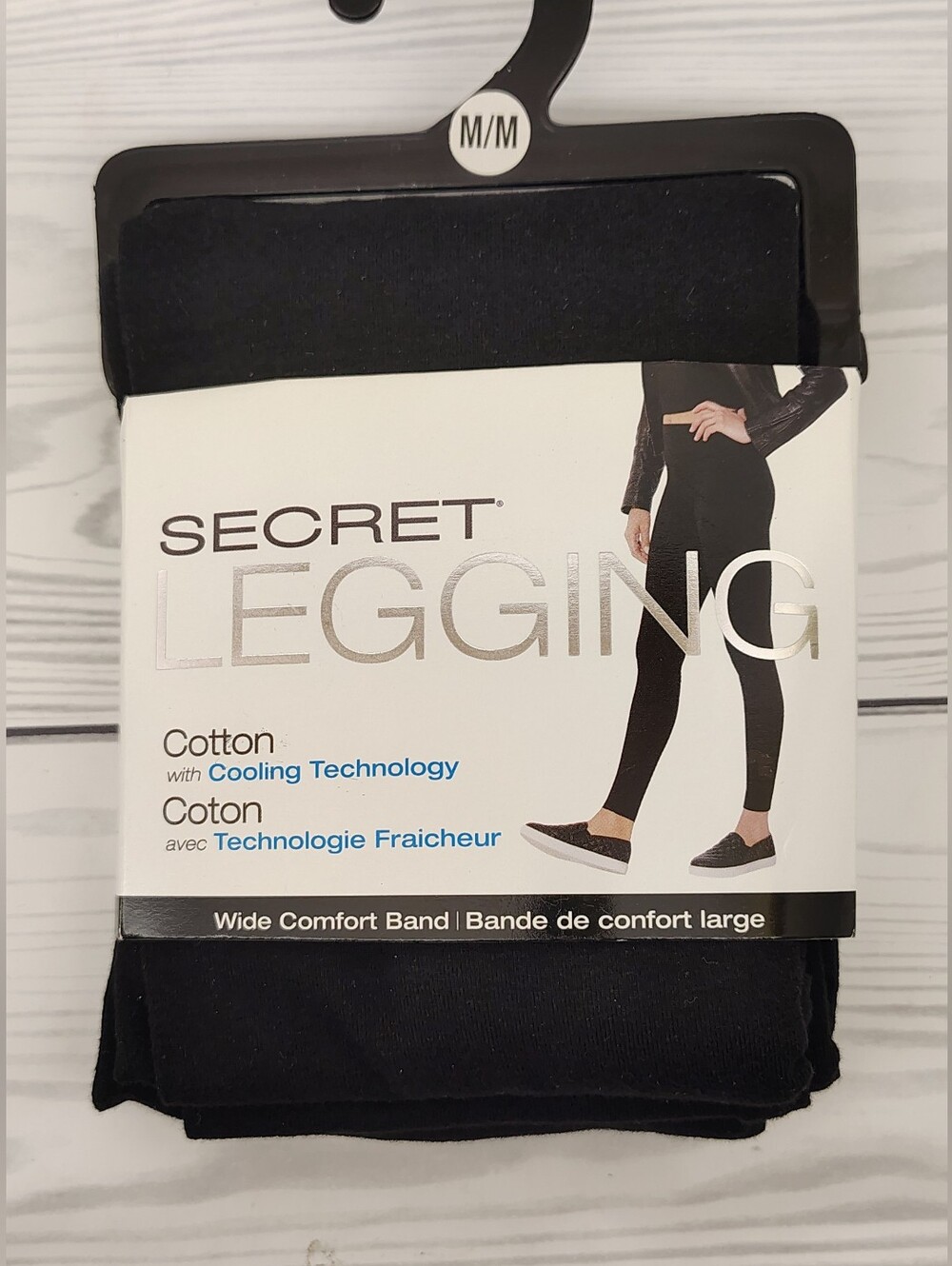 Medium Secret Cotton Leggings Pants in Black Sz Medium - Picture 4 of 5